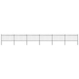 Vidaxl Gartenzaun mit Spears Top 10.2x1 m Stahl schwarz