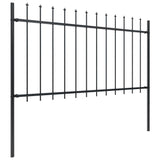 Vidaxl Gartenzaun mit Speerentop 13,6x1 m Stahl schwarz