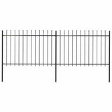 Vidaxl Gartenzaun mit Spears Top 3,4x1,2 m Stahl schwarz