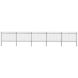 Vidaxl Gartenzaun mit Spears Top 8,5 x 1,2 m Stahl schwarz