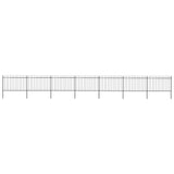 Vidaxl Gartenzaun mit Spears Top 11,9x1,2 m Stahl schwarz