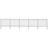 Vidaxl Gartenzaun mit Spears Top 8,5 x 1,5 m Stahl schwarz