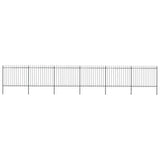 Vidaxl Gartenzaun mit Spears Top 10.2x1,5 m Stahl schwarz