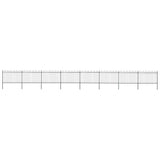 Vidaxl Gartenzaun mit runden Top 13,6x1,2 m Stahlschwarz