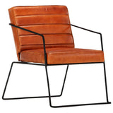 Vidaxl fauteuil echt leer tan