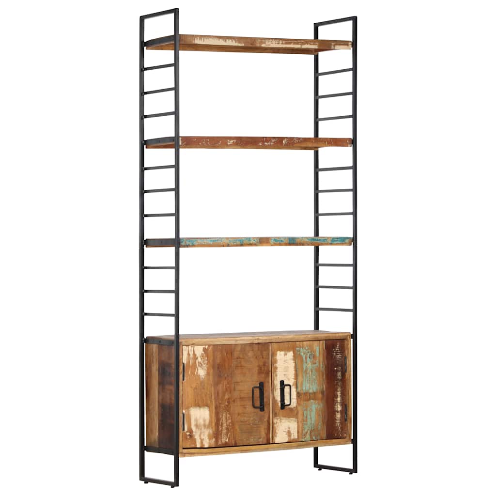 Vidaxl boekenkast met 4 schappen 80x30x180 cm massief gerecycled hout