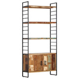Vidaxl boekenkast met 4 schappen 80x30x180 cm massief gerecycled hout