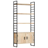Vidaxl boekenkast met 4 schappen 80x30x180 cm massief mangohout