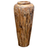 Vidaxx Dekovase 40x100 cm massives Teakholz