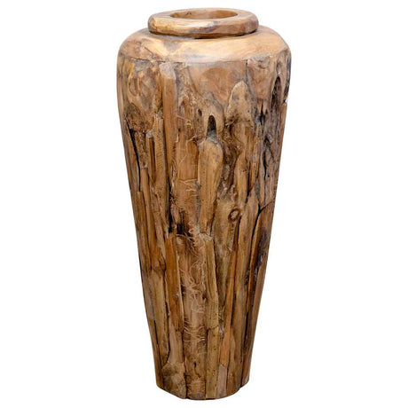 Vidaxx Dekovase 40x100 cm massives Teakholz