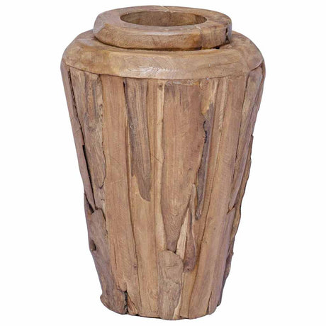Vidaxx Dekovase 40x60 cm aus massivem Teakholz