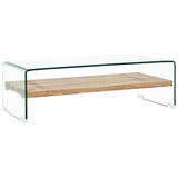 Vidaxl salontafel 98x45x31 cm gehard glas transparant