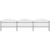 Vidaxl Gartenzaun mit Spears Top (1-1.25) x5,1 M Stahl schwarz