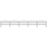 Vidaxl Gartenzaun mit Speerentop (1-1.25) x8,5 m Stahlschwarz