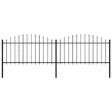 Vidaxl Gartenzaun mit Speerentop (1,25-1,5) x3,4 m Stahlschwarz