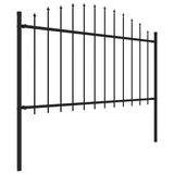 Vidaxl Gartenzaun mit Speerentop (1,25-1,5) x3,4 m Stahlschwarz