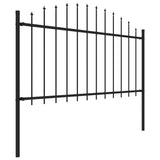 Vidaxl Gartenzaun mit Speerentop (1,25-1,5) x6,8 m Stahlschwarz