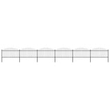 Vidaxl Gartenzaun mit Speerentop (1,25-1,5) x 10,2 m Stahlschwarz