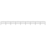 Vidaxl Gartenzaun mit Speerentop (1,25-1,5) x15,3 m Stahlschwarz