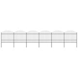 Vidaxl Gartenzaun mit Speerentop (1,5-1.75) x 10,2 m Stahl schwarz