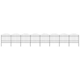 Vidaxl Gartenzaun mit Speerendop (1,5-1.75) x13,6 m Stahlschwarz