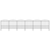 Vidaxl Gartenzaun mit Speerentop (1,75-2) x 10,2 m Stahlschwarz