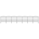 Vidaxl Gartenzaun mit Speerentop (1,75-2) x11,9 m Stahlschwarz