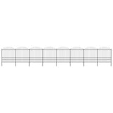 Vidaxl Gartenzaun mit Speerentop (1,75-2) x13,6 m Stahlschwarz