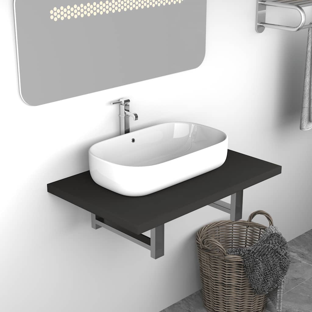 Vidaxl badkamermeubel 60x40x16,3 cm grijs