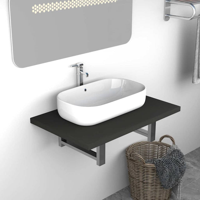 Vidaxl badkamermeubel 60x40x16,3 cm grijs