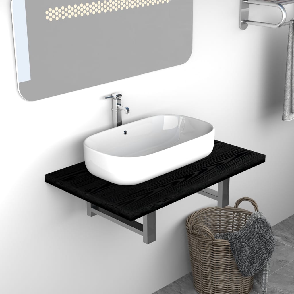 Vidaxl badkamermeubel 60x40x16,3 cm zwart