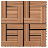 VIDAXL 22 ST Terrassenfliesen 30 x 30 cm 2 m² HKC Braun