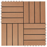 VIDAXL 22 ST Terrassenfliesen 30 x 30 cm 2 m² HKC Teakfarbe