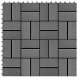 VIDAXL 22 ST Terrassenfliesen 30 x 30 cm 2 m² HKC Grau