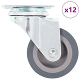 Vidaxl 12 st zwenkwielen 50 mm