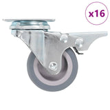 Vidaxl 16 st zwenkwielen 50 mm