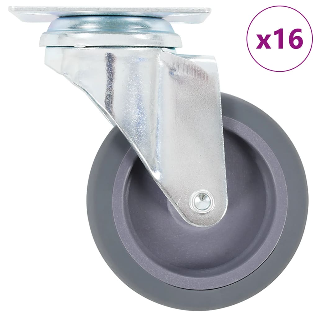 Vidaxl 16 st zwenkwielen 75 mm