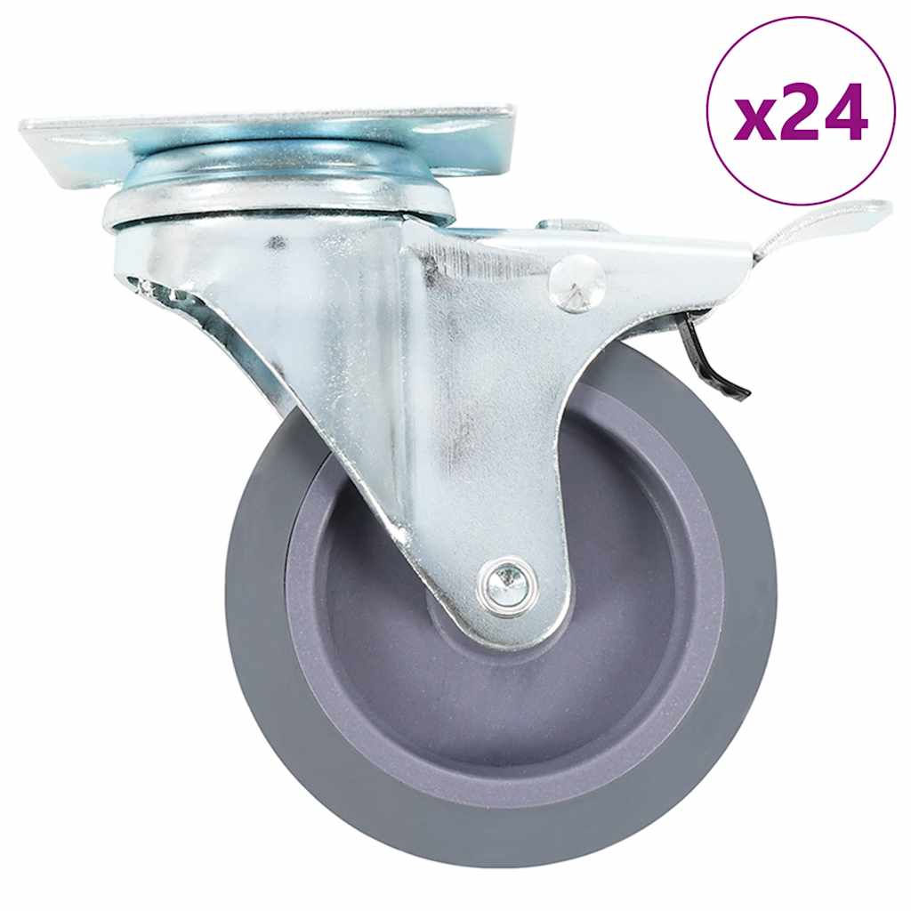 Vidaxl 24 st zwenkwielen 75 mm