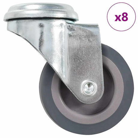 Vidaxl 8 st zwenkwielen met boutgaten 50 mm