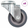 Vidaxl 8 st zwenkwielen met boutgaten 50 mm