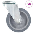 Vidaxl 8 st zwenkwielen met boutgaten 100 mm