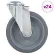 Vidaxl 24 st zwenkwielen met boutgaten 125 mm
