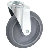 Vidaxl 16 st zwenkwielen met boutgaten 125 mm