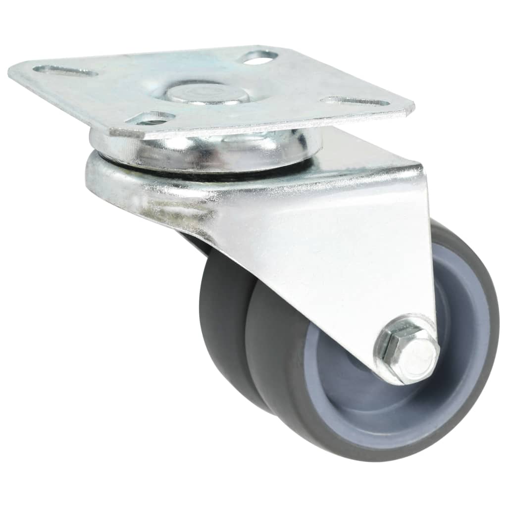 Vidaxl 8 st zwenkwielen dubbel 50 mm