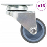 Vidaxl 16 st zwenkwielen dubbel 50 mm