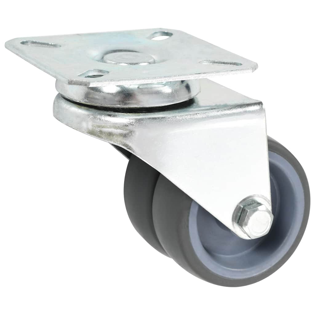 Vidaxl 32 st zwenkwielen dubbel 50 mm