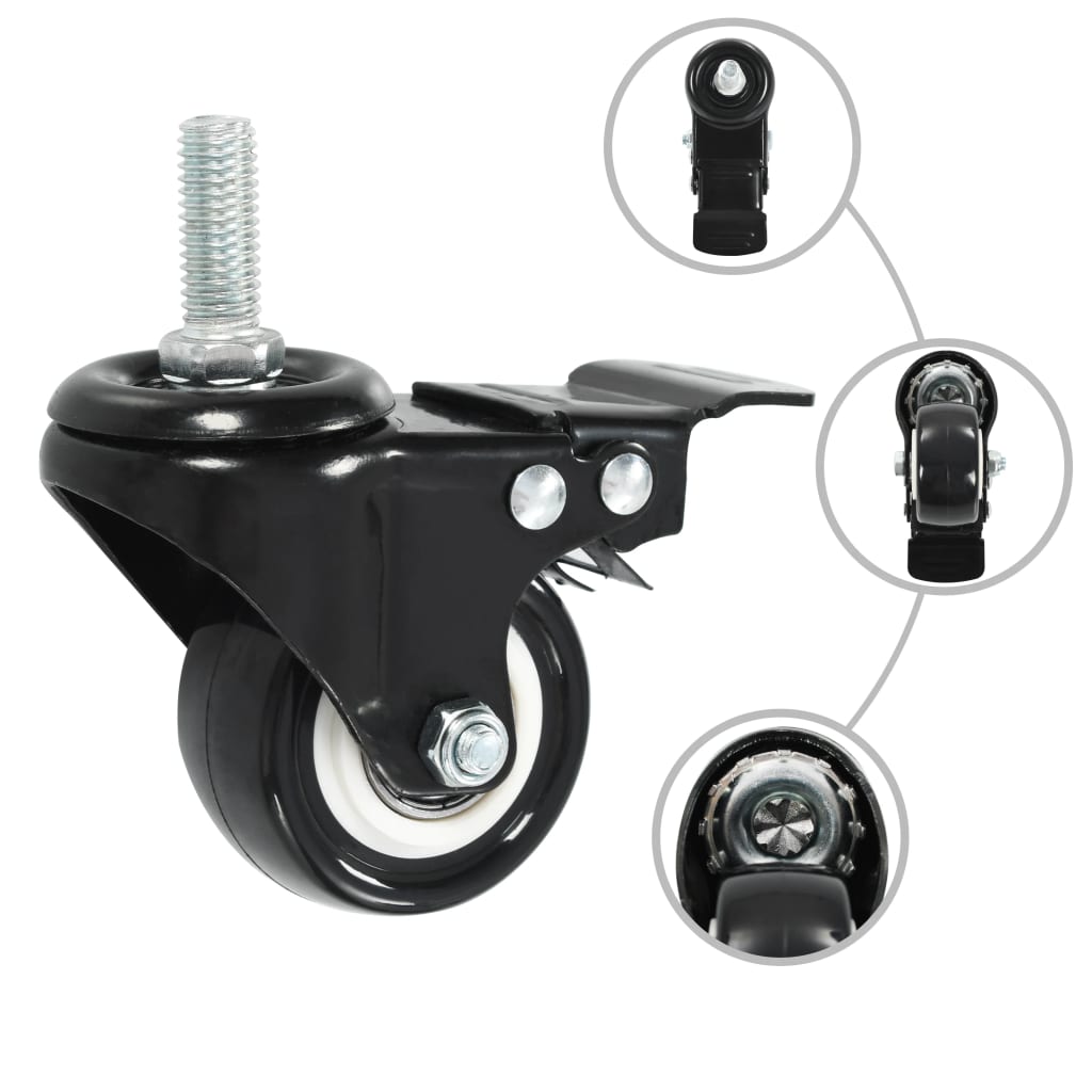 VidaXL Lenkrollen 32 Stück mit Bremsen 50 mm