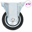 VidaXL 12 Stück Räder fest 75 mm