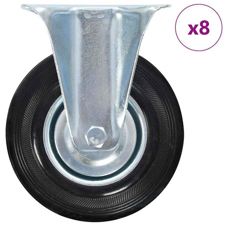 VidaXL 8 Stück Räder fest 125 mm