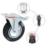 Vidaxl 8 st zwenkwielen 200 mm